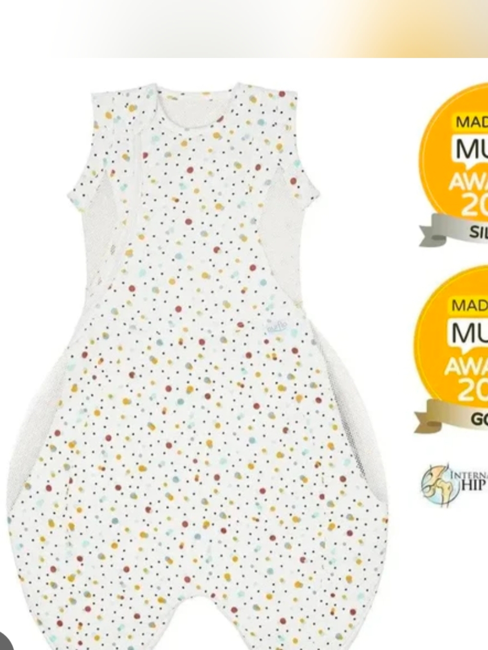 Purflo White Multicolor Dot Baby Breathable Sleep Sack